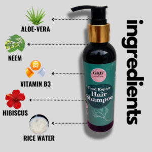 Total Repair Hair Shampoo- Make Hair Soft and Healthy and Cures Dandruff, Great for Chemically Treated Hairs