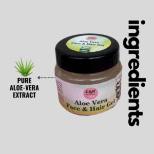 Aloe Vera Face and Hair Gel- Rejuvenate, Treat, and Nourish – Your All-in-One Solution for Smooth, Ageless Skin and Lustrous, Healthy Hair!- 100ml