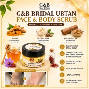 G&B Bridal Ubtan Face & Body Scrub-50ml