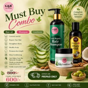 Hair Care Combo (Hair oil,Shampoo And Conditioner)